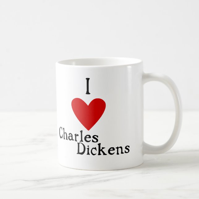Caneca De Café Amor de Charles Dickens (Direita)