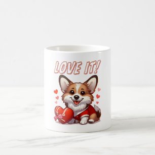 Caneca De Café Amor de Corgi Fofo