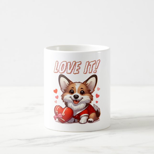 Caneca De Café Amor de Corgi Fofo (Centro)