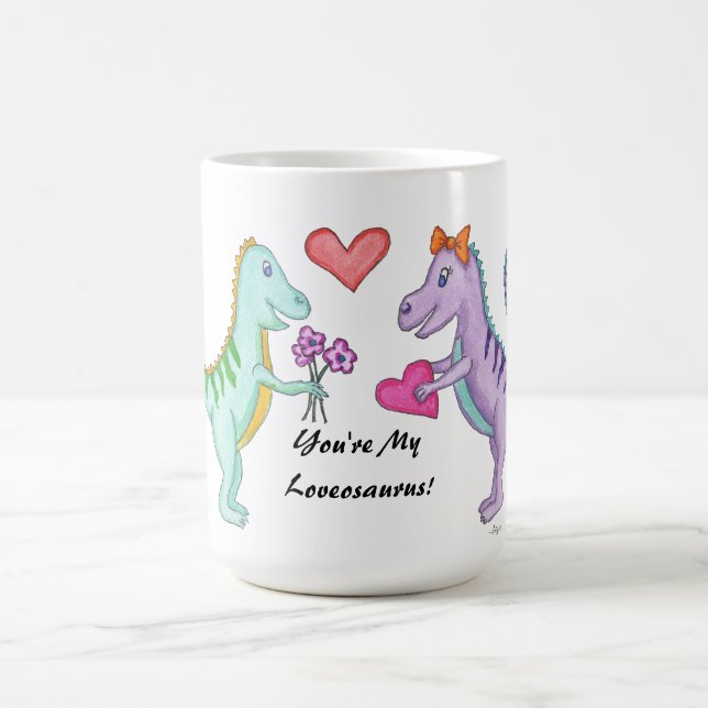 Caneca De Café Amor de Dinossauro (Centro)