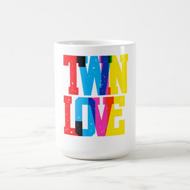 Caneca De Café Amor de Gêmeos Colorido (Centro)