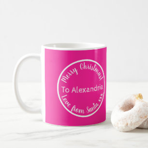 Caneca De Café Amor De Natal De Papais noeis Personalizados Rosa