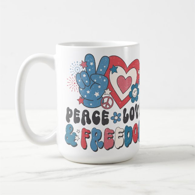 CANECA DE CAFÉ AMOR DE PAZ E LIBERDADE NÃO FASCISMO (Esquerda)
