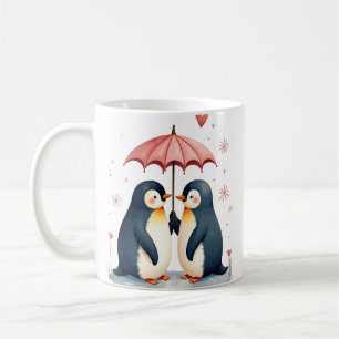 Caneca De Café Amor de Pinguim