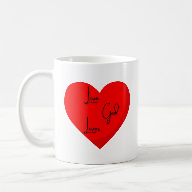 Caneca De Café Amor Deus ama Mug (Esquerda)