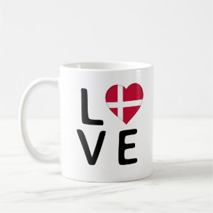 Caneca De Café Amor - Dinamarca Flag