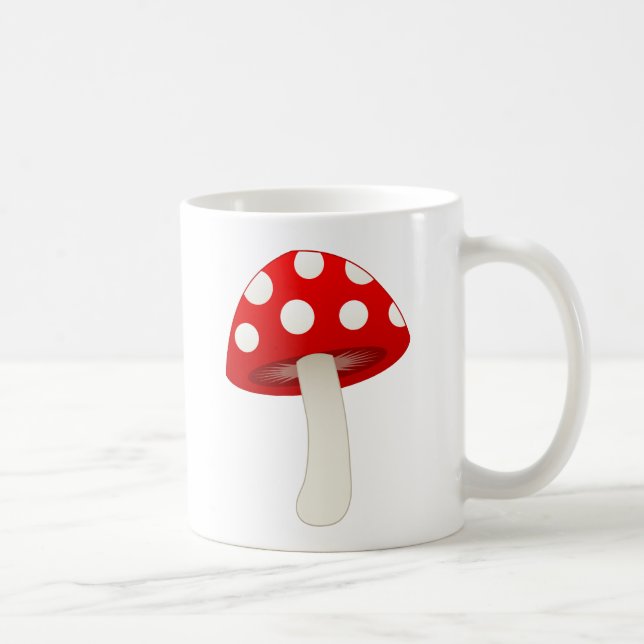 Caneca De Café Amor do cogumelo de Muscaria do amanita (Direita)