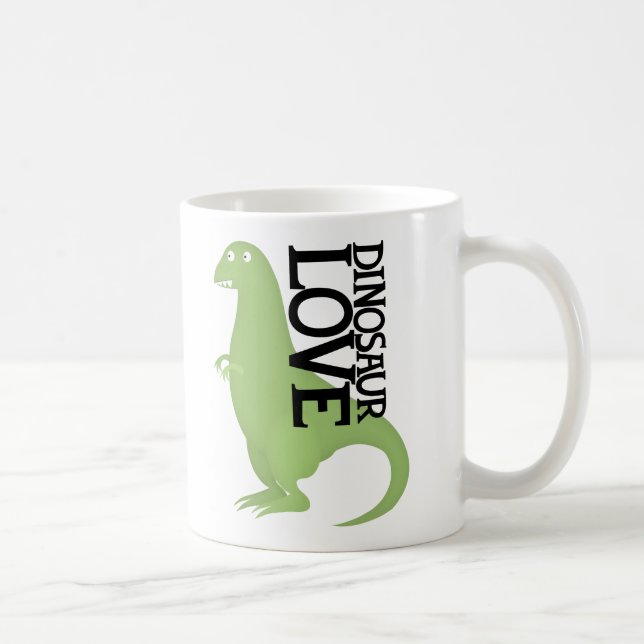 Caneca De Café amor do dinossauro (Direita)
