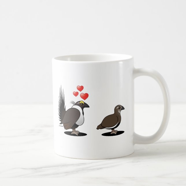 Caneca De Café Amor do galo silvestre prudente (Direita)