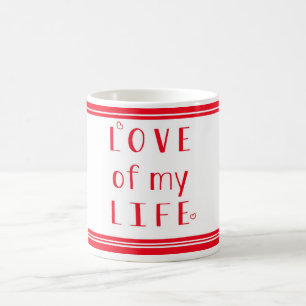 Caneca De Café Amor do meu Dia de os namorados da Tipografia