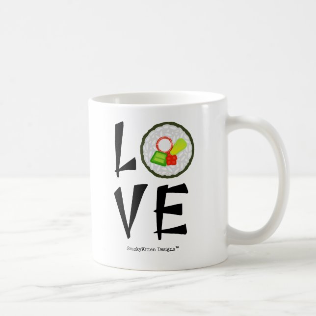 Caneca De Café Amor do sushi (Direita)