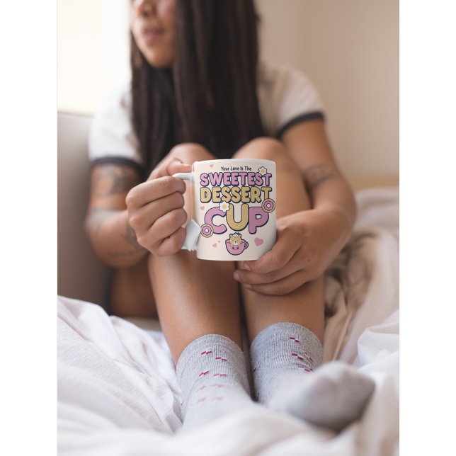 Caneca De Café Amor Doce e Lâmpadas De Deserto (Criador carregado)