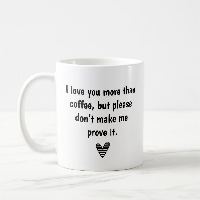 Caneca De Café amor e café, casamento engraçado cita simples (Esquerda)