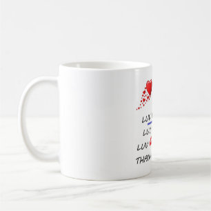Caneca De Café Amor e chuva poem vermelho e preto