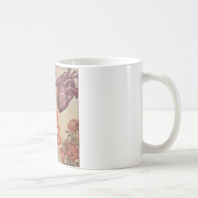 Caneca De Café Amor e Corações (Direita)
