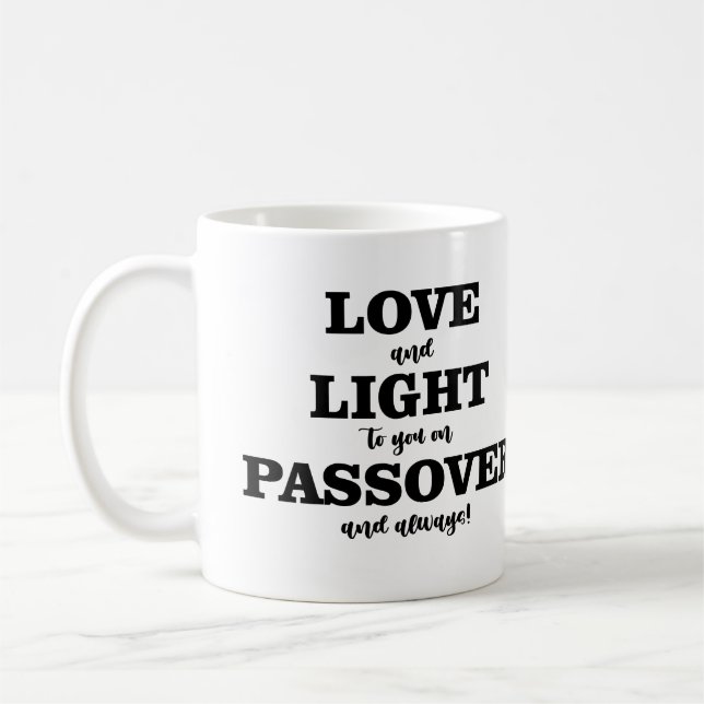 Caneca De Café Amor E Luz Para Você Na Passover E Sempre! (Esquerda)