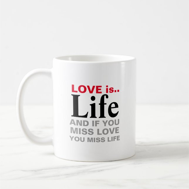 Caneca De Café Amor é Mug (Esquerda)