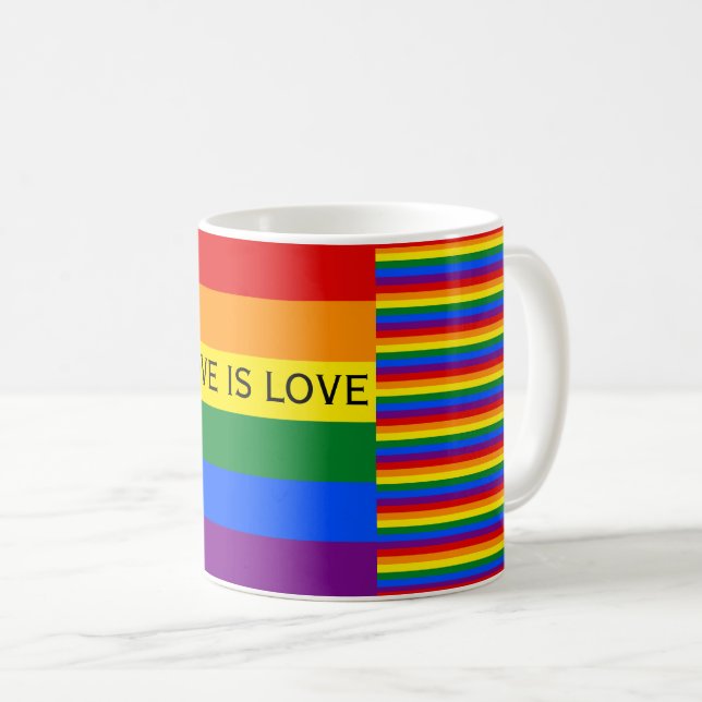 Caneca De Café Amor é Orgulho gay LGBT (Frente Esquerda)