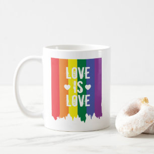 Caneca De Café Amor é Orgulho gay LGBT rente tinta