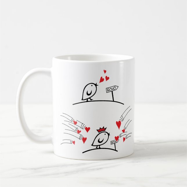 Caneca De Café AMOR ECHO - Pássaros Cômicos Tweetlercools 1 (Esquerda)