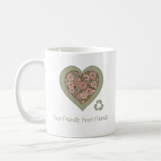 Caneca De Café Amor ecológico e cardíaco