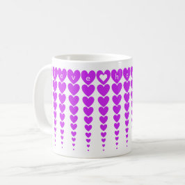 Caneca De Café Amor Elegante, Esperança e Você Neon Purple Heart 