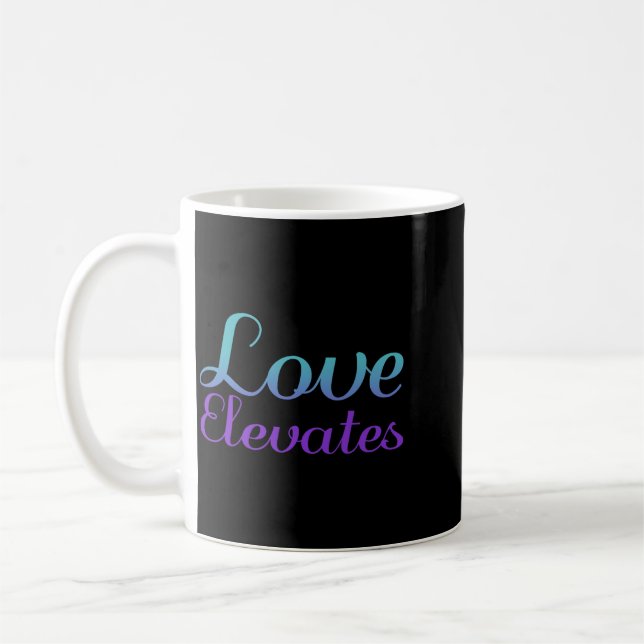 Caneca De Café Amor Eleva o Design de Conscientização sobre Preve (Esquerda)