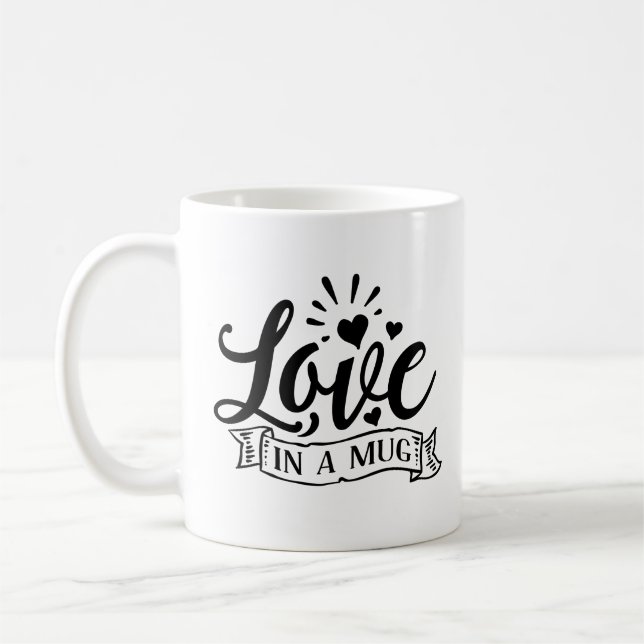 Caneca De Café Amor em Design de Mug (Esquerda)