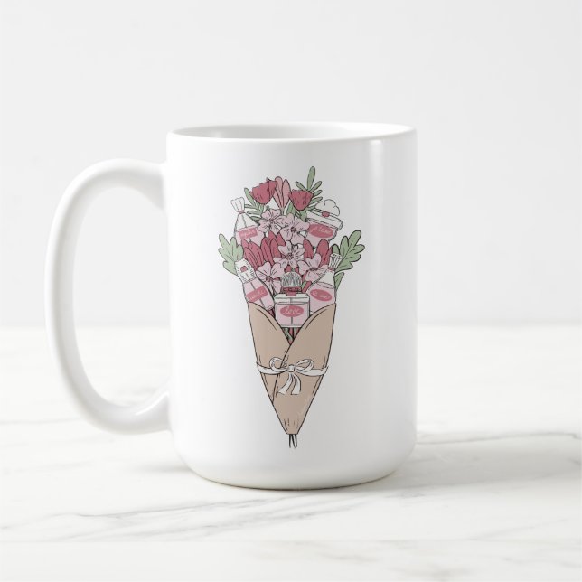 Caneca De Café Amor Em Qualquer Pacote De Flores (Esquerda)