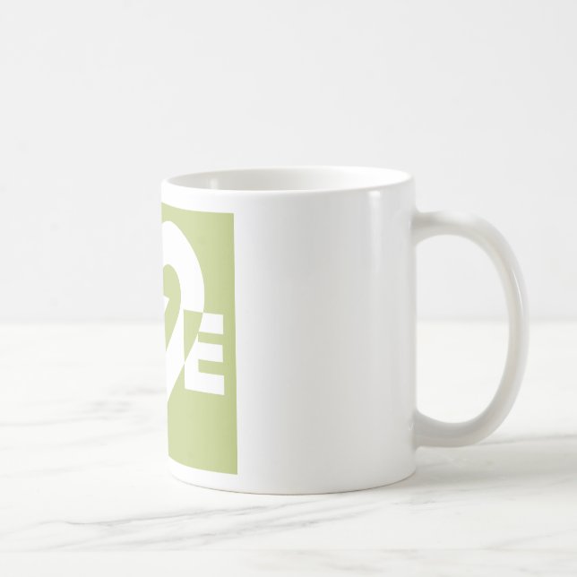 Caneca De Café Amor em Sage Green (Direita)