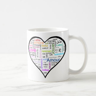 Caneca De Café Amor em todo o coração das línguas