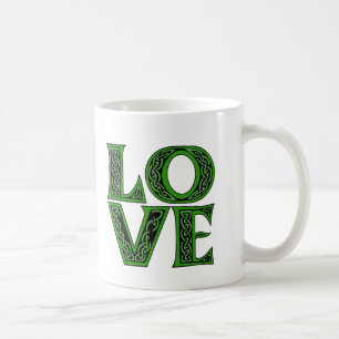Caneca De Café Amor em uma pia batismal celta irlandesa