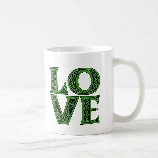 Caneca De Café Amor em uma pia batismal celta irlandesa (Direita)