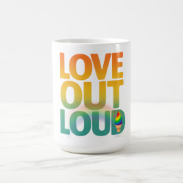 Caneca De Café Amor em Voz Alta Tipografia Retro Orgulho Design
