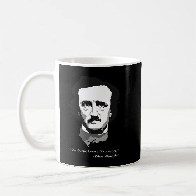 Caneca De Café Amor Engraçado Criminoso Edgar Detetive Allan Poe (Esquerda)