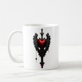 Caneca De Café Amor eterno à sombra da escuridão gótica.