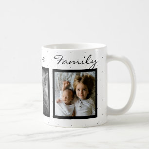 Caneca De Café Amor & família da fé da foto de família do esti