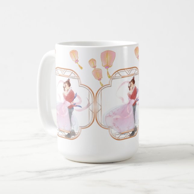 Caneca De Café Amor Fiel no Leste" (Frente Esquerda)