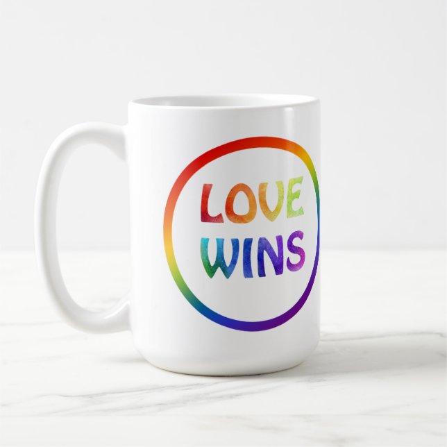 Caneca De Café Amor ganha Orgulho Arco-Íris (Esquerda)