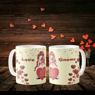 Caneca De Café Amor Gnome Happy Valentines Day