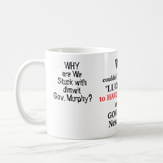 Caneca De Café Amor Gov. DeSantis Idiota Gov. Murphy EDITAR NOMES (Esquerda)