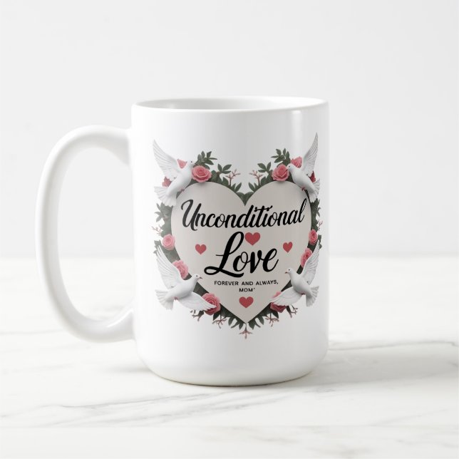 Caneca De Café Amor incondicional - Para sempre e sempre, mãe (Esquerda)