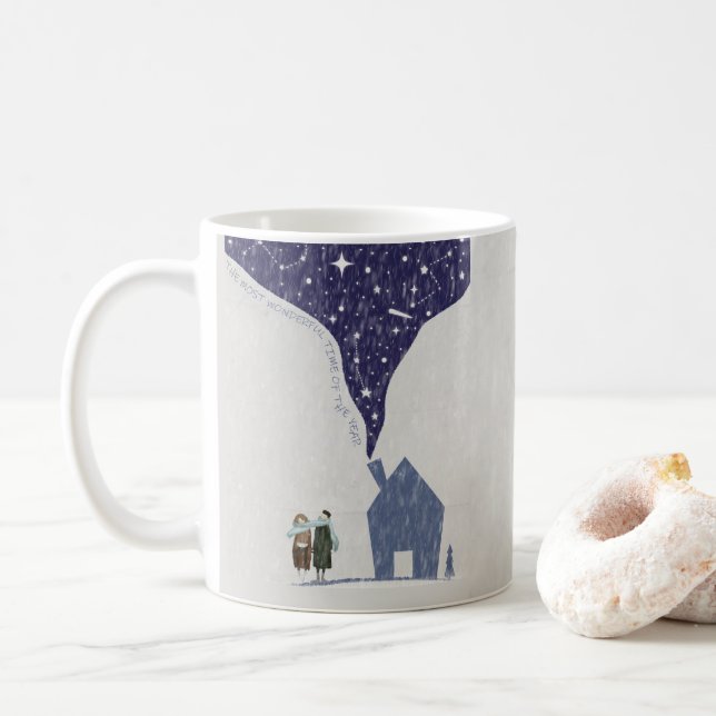 Caneca De Café Amor Mágico de Inverno (Com Donut)