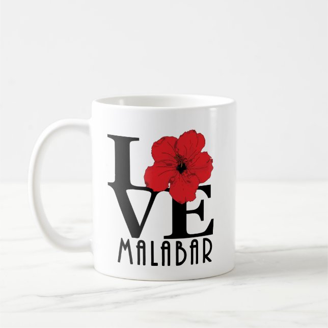 Caneca De Café AMOR Malabar 11oz Red Hibiscus (Esquerda)