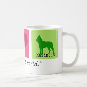 Caneca De Café Amor Malinois da paz
