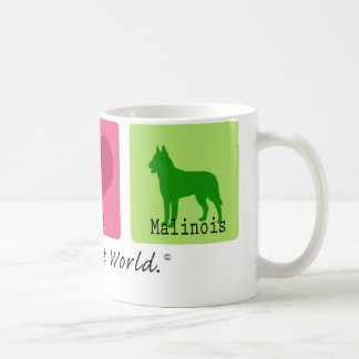 Caneca De Café Amor Malinois da paz