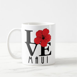 Caneca De Café AMOR Maui Red Hibiscus 11oz