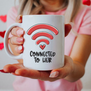 Caneca De Café Amor moderno, conectado a ela