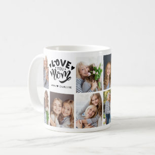 Caneca De Café Amor Moderno Você Mãe Colagem de Fotos Personaliza