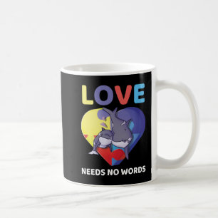 Caneca De Café Amor Não Precisa De Palavras Autismo Sensibilizaçã